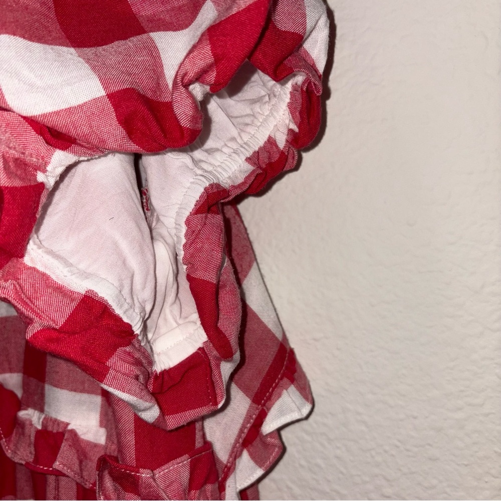 Ivy City Co Red and White Checkered Picnic Maxi Dress - Picture 10 of 11